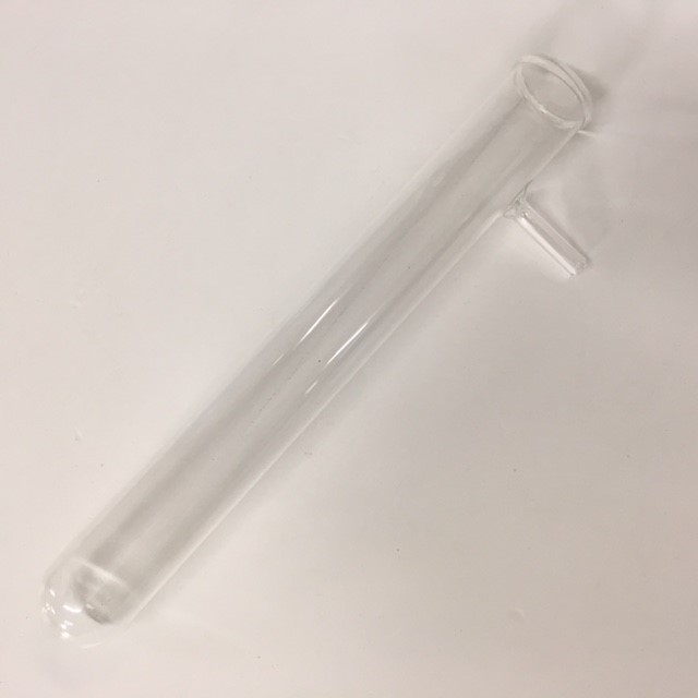 TEST TUBE,  Single Glass - 20cmH w Side Arm